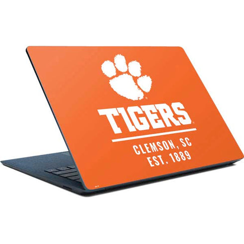 Clemson University Tigers Est 1889 Orange Surface Laptop Skin